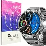 Blueshaweu Displayschutzfolie Kompatibel mit HIRREO Smartwatch Herren Militär 1,85' FV15, 9H Härte Panzerglas Schutzfolie [3 Stück ] Kompatibel für LIGE FV15, HIRREO FV15 Smartwatch (HD)