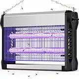 EUQQZU Insektenvernichter, 20W Mückenlampe, Fliegenfalle Elektrisch, Mückenfalle Effektive Abdeckung 100㎡, Anti Mücken Fliegen Insekten für Innen Außen, Mit Verlängerter Metallkette