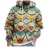 Dicke Pullover Herren Ohne Drucke Warme Hoodie Pullover Tops Sweatshirt Herren Band (Green, L)