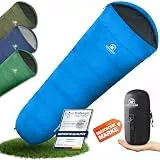 NORDBÄR® Schlafsack 3 Jahreszeiten & Sommer Ultraleicht [750g/1500g] | Camping Mumienschlafsack | kleines Packmaß [100GSM/300GMS] | Outdoor Reise Hüttenschlafsack| Sommerschlafsack