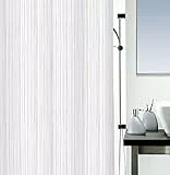 Spirella Anti-Schimmel Duschvorhang Raya Anti-Bakteriell, waschbar, wasserdicht Polyester 180x200cm weiß