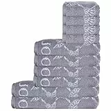 Joop! Handtuch Set, 10-TLG - Cornflower, 2X Duschtuch, 4X Handtuch, 4X Gästetuch Grau Set