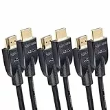 Amazon Basics 4K-HDMI-Kabel, 1.8 m, 18 Gbit/s Highspeed mit Ethernet, 4K@60Hz, 3 Stück, 2160p, Schwarz