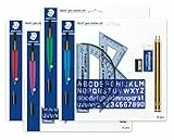 STAEDTLER 569120P2MS Geometrie-Set (Noris geo starter set, inklusive Zirkel, Winkelmesser und vielem mehr) 12-teilig
