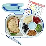 GoBe Kinder-Lunchbox – wiederverwendbarer Snackbehälter mit 5 Fächern und Deckel | BPA- und PVC-frei | spülmaschinenfest | kein Verschütten, auslaufsicher