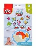 Simba 104010196 - ABC Magisches Badepuzzle, Badesticker, 10 Stück, 10cm, Haften am Badewannenrand, Badespaß, Bunte Motive, Farbwechsel, Badewannenspielzeug, ab 12 Monaten