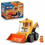 LEGO City Rides – Construction Loader Toy - Excavator Building Set w/a Worker Junior Minifigure - Party Bag Fillers - Small Collectible Gift for 5+ Year Old Boys - 60483