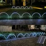 Tacobey Solarleuchten für Außen Garten, 5 Stück LED Rohrleuchten Anschließbar, Wasserdicht Solarlampe Wegbeleuchtung für Außen Garten Rasen Auffahrt Gehweg Wege Deko (Weiß)