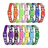 tonyg-p 12 Stück Welpenhalsbänder Welpen ID Kragen Einstellbare Schnellverschluss Reflektierende Haustier Halsband Katzenhalsbänder Weiches Nylon Verstellbar für kleine Hunde (M,21-32cm)