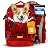 Schleppo Hunderucksack bis 7kg | Rucksack für Hunde | Extrem hoher Atmungsaktiver Hunde Rucksack zum Wandern, Nahverkehr & Co | Transport-Rucksack Wasserdicht (Rot, Einheitsgröße)