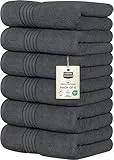 Utopia Towels - Premium Handtücher - 100% gekämmte, ringgesponnene Baumwolle, ultraweich und sehr saugfähig, Dicke Handtücher 41 x 71 CM's, hochwertige Handtücher (6er-Pack, Grau)