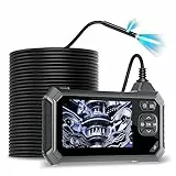 Maylatte Dual Lens Endoskopkamera 10m, 1080P HD Industrie Endoskop mit 8+1 Licht, Inspektionskamera Wasserdichtes IP67 Schlangenkamera mit 4,3 Zoll IPS Bildschirm, 32GB - 10M