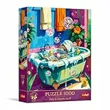 Trefl Premium Plus Qualität – Haustiere & Menschen: MIAU, Entspannen, Wiederholen – 1000 Teile, Zeitlose Motive Serie, Perfekt passende Teile, für Erwachsene und Kinder ab 14 Jahren