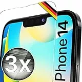 UTECTION 3X Schutzglas Folie für iPhone 14 - Kinderleichte Anbringung - Hochwertiger Displayschutz 9H aus Glas - Perfekte Schutzfolie Vorne für Hüllen & Cases - 3 Stück…