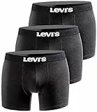 Levi's Herren Boxershort Print Limited Black Edition 3er Pack - Black New One - Gr. L