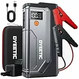 DYEETIC D16 Starthilfe Powerbank für Pkw, 8000A 12V Auto Batterie Booster für All Benzin /12L Diesel mit LED Taschenlampe, Tragbare Starter Powerbank mit Starthilfekabel
