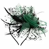 VALICLUD Eleganter Fascinator-Hut für Hochzeiten und Teepartys, Braut-Stirnband-Accessoire für Damen, stilvoller Anlass, Hut für Frauen, Großbritannien für Bräute und besondere Anlässe, Schwarz /