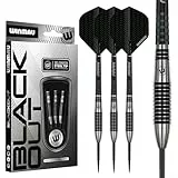 WINMAU Blackout Series 24g Torpedo Steel Tip Dartpfeile – 90% Tungsten Darts – Profi Dartpfeile Metallspitze mit Flights & Shafts, Präzise Turnier Dart Pfeile für Training und Wettbewerb