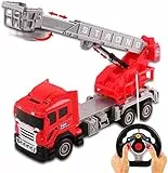 deAO funkgesteuertes Feuerwehrauto; Truck mit Kanälen- Voll funktionsfähiges Fahrzeug mit Fernbedienung