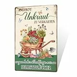 Putuo Decor Gartenschild Unkraut – Angebot Lustige Deko für Garten, Balkon oder Laube