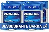 Gillette Clear Gel Anti-Transpirant Cool Wave für Herren, 4 x 70 ml