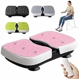RYGEO Mini Vibrationsplatte, tragbare leise Vibrationsmaschine für Beine, Taille, Rücken, Nacken und Gesäß, Muskelentspannung & Linderung von Muskelsteifigkeit, Rosa