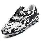 Unitysow Fußballschuhe Jungen Professionelle Fussballschuhe Kinder Athletics Trainingsschuhe Sportschuhe Mädchen Outdoor Spikes Football Schuhe,Schwarz,Gr.38
