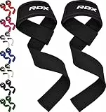 RDX Zughilfen Krafttraining Lifting Straps, 60CM Lang Profi Gym Bodybuilding Kreuzheben Gewichtheben Zubehör, 5MM Gepolstert Handgelenkschutz Griff, Fitness Powerlifting Deadlift Männer Frauen