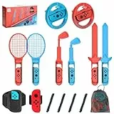 10 in 1 Zubehör-Set für Nintendo Switch2-Sportspiele, geeignet für authentische Sporterfahrungen, Familienzusammenkünfte, soziale Eisbrecher, mit Aufbewahrungsbeutel