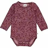 Müsli by Green Cotton Baby Girls Petit Blossom l/s Body Base Layer, Fig/Boysenberry/Berry red, 98