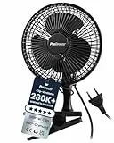 Pro Breeze Mini Ventilator mit Clip, 15 cm Durchmesser, 2 Geschwindigkeitsstufen, stabiler Clip - Ventilator leise, ideal als Tischventilator am Schreibtisch, für Growbox, Zuhause im Schlafzimmer