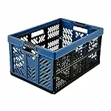 keeeper Stabile Profi-Klappbox mit Soft-Touch Griffen, 45 l, Ben, Eco Blue (Blau), 54x37x28