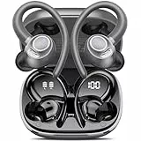 Bluetooth Kopfhörer Sport, in Ear Kopfhörer Kabellos Bluetooth 5.3 mit HD Mic, Herausragender Sound, 48 Std Spielzeit, Dual LED-Anzeige, Comfort Fit, IP7 Wasserdicht Ohrhörer für Sport mit Ohrhaken