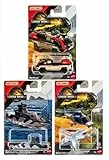 Jurassic World Matchbox Legacy Collection Fahrzeugset, Hardnoze, Missionsteam-Patrol, Ingen Hubschrauber, Spielzeug aus gegossenem Metall, ab 3 Jahren (JGL59-956B)