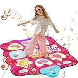 ZWOOS® Tanzmatte Kinder für von 3–12 Jahren, Wiederaufladbares Kindertanzmatten, Einstellbare Lautstärke, rutschfest, Kinder, Perfekt für Familientreffen und Indoor-Aktivitäten