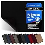 Jan Max Schmutzfangmatte - 8 Farben - Fußmatte mit 2900g/m2 PP Twisted Heatset Faser - 2,4l/m2 Feuchtigkeitsaufnahme - Sauberlaufmatte schwarz 90 x 150 cm Schwarz