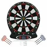 Estink Dartscheibe Elektronisch mit weicher Spitze und 38,1 cm Zielscheibe, Ziel-LCD-Display-Gesicht und 6 weiche Dartpfeile in einem ganzen Set für Zuhause und Büro Freizeit
