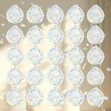 JYNTERPLAY 24Stück 20mm Kristallkugel Sonnenfänger Kristall Prisma Glas Regenbogen Bunte Kristalle zum Aufhängen für Fenster Feng Shui Geschenk Clear