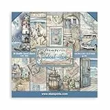 Stamperia - Scrapbook Paper Pad for Scrapbooking, Albums, Card Making, Bullet Journalling and More, Acid Free, Double-Sided, Perfect for Hobbies, Crafts, and Gifting (Silent Sea) (20.3 x 20.3cm)
