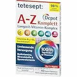 tetesept Vitamin A-Z Depot Tabletten - Nahrungsergänzungsmittel für eine umfassende Versorgung an Vitaminen, Mineralstoffen und Spurenelementen - 40 Depot-Tabletten