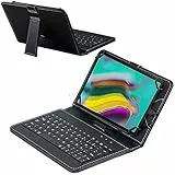 Navitech Schwarz QWERTZ Tastaturkasten - Kompatibel mit dem Keenlove Tablet 10 Zoll