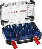 Bosch 11x EXPERT Tough Material Lochsäge Set (für Holz mit Metall, Ziegelstein, Ø 20-76 mm, Professional Zubehör Bohrmaschine/Schrauber)