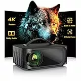 Beamer 4k Heimkino【800+Offizielle Apps&Dolby Audio】 15000 ANSI KI Fokus ONOAYO HDR10 Projektor WiFi 6 Bluetooth 5.4 Smart mini Beamer Geeignet für Filmabende, Partys und die Fußball-Weltmeisterschaft