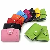 AirZyx Kreditkartenetui Damen Herren Kreditkarte Leder 24 Karten (Grün)