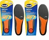 Scholl GelActiv Work Einlegesohlen für Männer, ganztägiger Komfort bei der Arbeit, hält die Füße frisch und kühl, Stoßdämpfung und komfortable Polsterung mit GelWave-Technologie, Größe 40.5-46