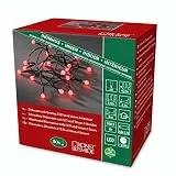 Konstsmide Berry Lichter: batteriebetrieben mit Timer, rot