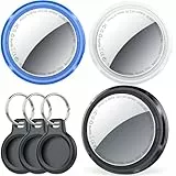 QCOQ Air Tracker Tag 3er Pack, Smart KeyFinder Tag Kompatibel mit Apple Wo ist? APP (iOS NUR, Android Not Supported), Schlüsselfinder für Gepäck/Brieftasche/Taschen/Koffer, Austauschbarer Akku