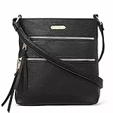 Cluci Umhängetaschen für Damen, Reißverschlusstasche, verstellbarer Riemen, weiches Leder, Damen-Schulterhandtaschen, Medium, Umhängetasche
