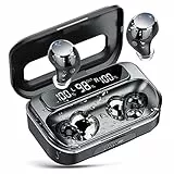 Bluetooth Kopfhörer,Kopfhörer Kabellos Bluetooth 5.3 In Ear Kopfhörer mit 4 ENC Noise Cancelling Mic,2024 Kabellose Kopfhörer 128Std Spielzeit LED-Anzeige, IP7 Wasserdichte Ohrhörer Touch Control