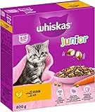 Whiskas Junior Trockenfutter Huhn, 5x800g (5 Packungen) - für heranwachsende Katzen - Extra kleine Kibbles für Kätzchen (2-12 Monate) - unterschiedliche Produktverpackungen erhältlich